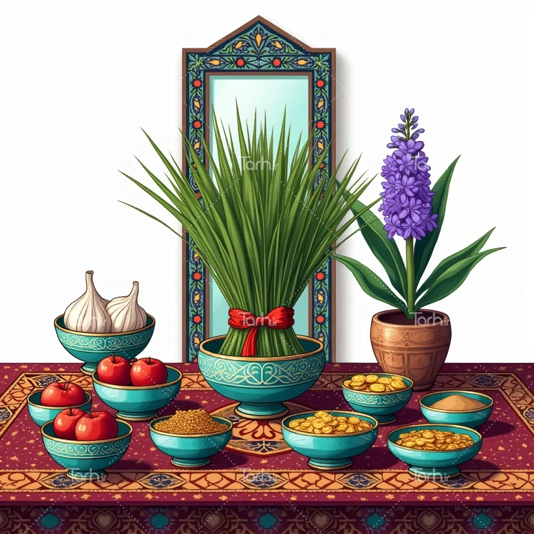 تصویر سفره هفت سین ویژه هفت سین نوروزی عکس حرفه ای هفت سین