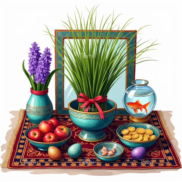 تصویر سفره هفت سین ویژه هفت سین نوروزی عکس حرفه ای هفت سین