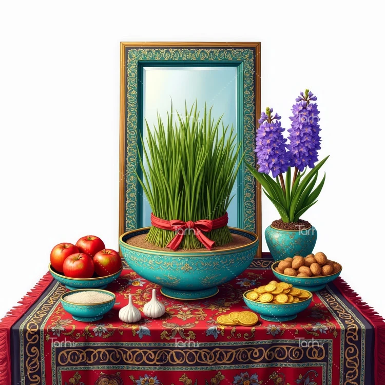 تصویر سفره هفت سین ویژه هفت سین نوروزی عکس حرفه ای هفت سین
