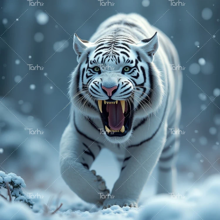 تصویر حیوان ویژه wordw عکس حرفه ای ببر سفید