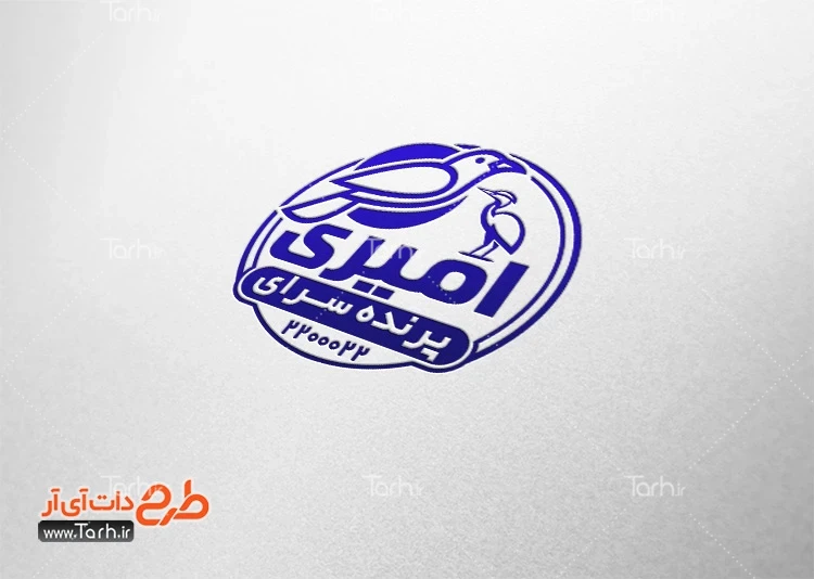 طرح لایه باز مهر پرنده سرا نمونه مهر ژلاتینی پرنده فروشی شامل وکتور پرنده
