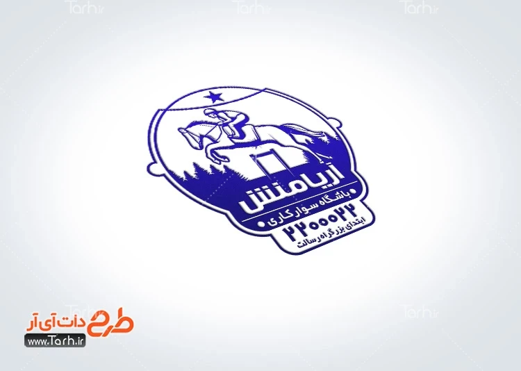 کارت ویزیت باشگاه سوارکاری قالب مهر ژلاتینی باشگاه سوارکاری شامل وکتور اسب