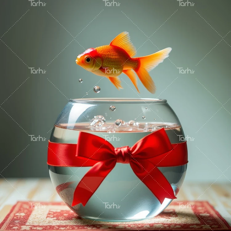تصویر ماهی قرمز ویژه wordw عکس حرفه ای ماهی سفره هفت سین
