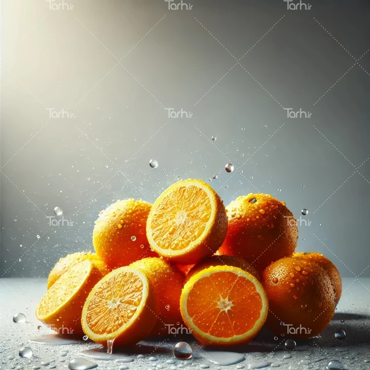 تصویر مرکبات شسته شده عکس باکیفیت پرتقال