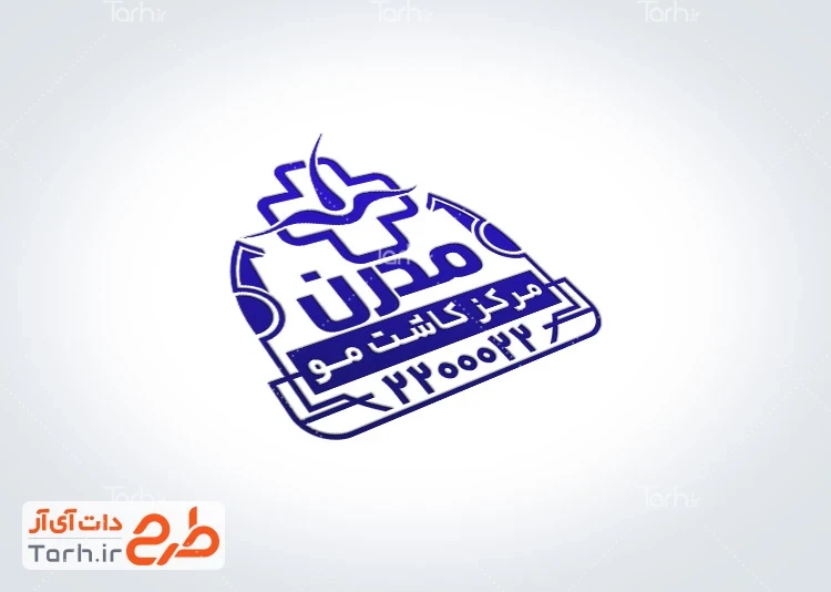 دانلود مهر کاشت مو طرح آماده مهر ژلاتینی کلینیک تخصصی کاشت مو دارای وکتور مو