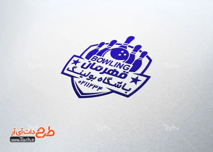 طرح مهر بولینگ طرح مهر خام باشگاه بولینگ شامل وکتور پین بولینگ