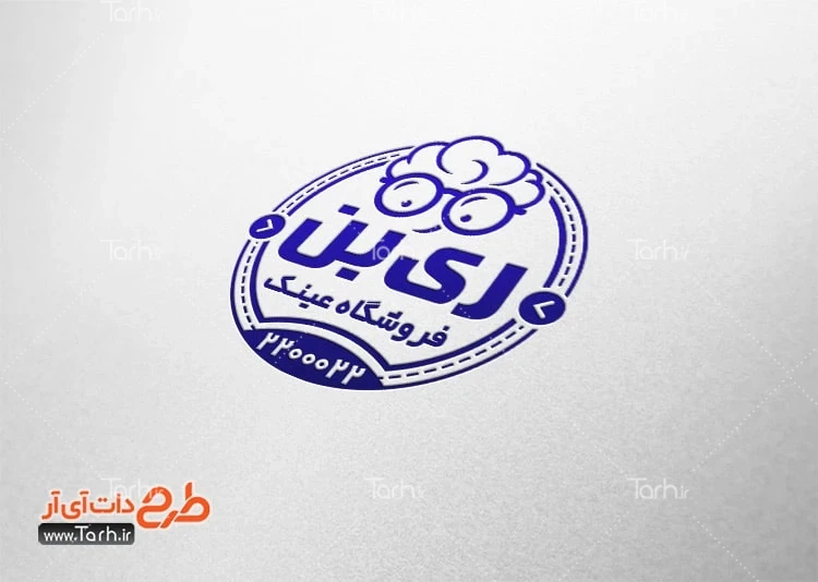 مهر ژلاتینی قابل ویرایش فروشگاه عینک طرح قالب مهر عینک فروشی با وکتور عینک