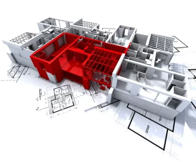 تصویر باکیفیت نقشه سه بعدی ساختمان