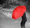 تصویر باکیفیت مرد و چتر