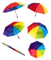 تصویر کیفیت بالای چترهای رنگارنگ