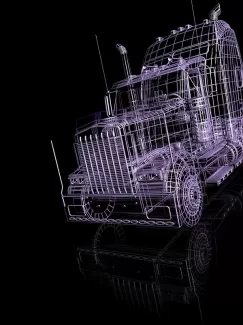 عکس با کیفیت مدل سه بعدی کامیون