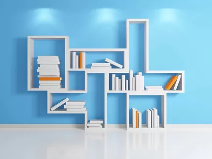 عکس باکیفیت کتابخانه در خانه