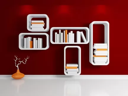عکس باکیفیت کتابخانه در خانه