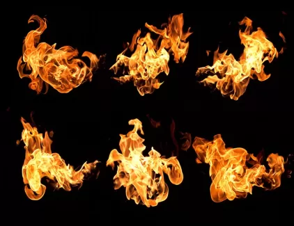 عکس استوک باکیفیت آتش و شعله زمینه سیاه