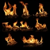عکس استوک باکیفیت آتش و شعله و زمینه مشکی