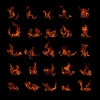 عکس استوک باکیفیت شعله های اتش کوچک
