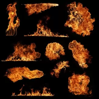 عکس استوک باکیفیت آتش در شکل های مختلف