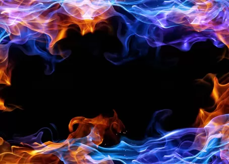 عکس استوک باکیفیت شعله اتش زرد و آبی