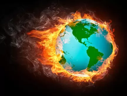 عکس استوک باکیفیت زمین و آتش