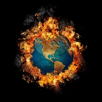 عکس استوک باکیفیت کره زمین و آتش
