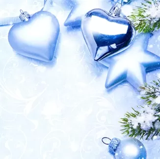 دانلود عکس با کیفیت  تزئینی کریسمس قلب آبی
