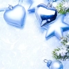 دانلود عکس با کیفیت  تزئینی کریسمس قلب آبی