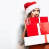 دانلود عکس با کیفیت جعبه قرمز هدیه کریسمس 