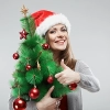 دانلود عکس با کیفیت درخت کریسمس و دختر