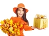 دانلود عکس با کیفیت جعبه هدیه و برگ