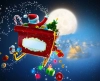 دانلود تصویر کیفیت بالای   کریسمس و بابانویل با سورتمه