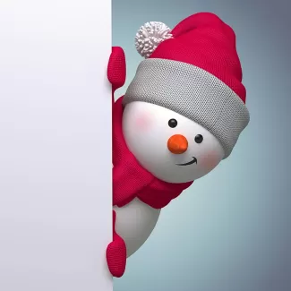 تصویر استوک باکیفیت آدم برفی با کلاه بافت تصویر استوک باکیفیت آدم برفی با کلاه بافت