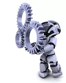 عکس استوک باکیفیت ربات و چرخ دنده