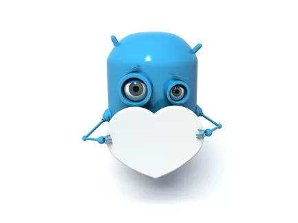 عکس باکیفیت ربات کوچک آبی و قلب عکس باکیفیت ربات کوچک آبی و قلب