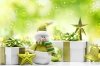 عکس باکیفیت آدم برفی و جعبه کادو