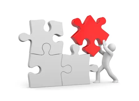 عکس استوک باکیفیت آدمک و پازل