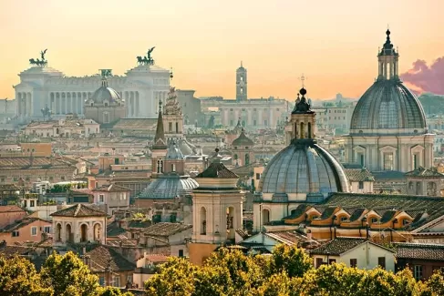 تصویر با کیفیت شهر رم  از نمای بالا 