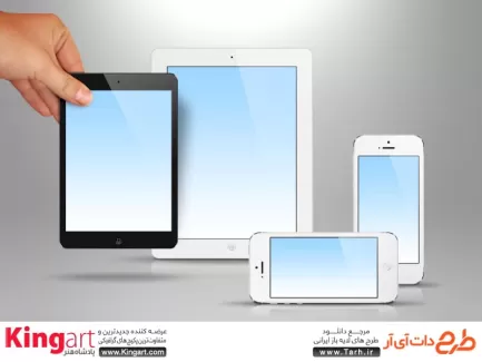 موکاپ صفحه دستگاه های مختلف قابل ویرایش جهت پیش نمایش ریسپانسیو دستگاه‌های دیجیتال