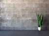عکس با کیفیت سه بعدی دیوار خاکستری و گلدان