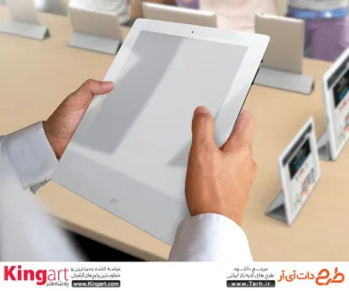 موکاپ و پیش نمایش تبلت در دست به صورت لایه باز با فرمت psd جهت پیش نمایش صفحه iPad