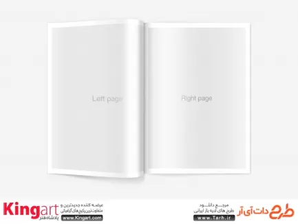 طرح لایه باز موکاپ کتاب رایگان به صورت لایه باز با فرمت psd جهت پیش نمایش کتاب، مجله، دفترچه یادداشت