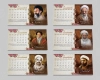 تقویم رومیزی علما شامل عکس شخصیت های انقلابی جهت چاپ تقویم رومیزی 1403 شهدای انقلاب