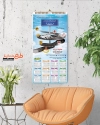 طرح تقویم آموزشگاه رانندگی شامل عکس خودرو جهت چاپ تقویم دیواری کلاس رانندگی 1402