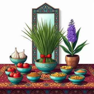 عکس با کیفیت سفره هفت سین عکس حرفه ای هفت سین