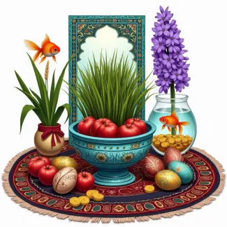 دانلود عکس با کیفیت هفت سین نوروزی عکس حرفه ای هفت سین