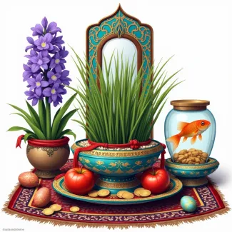 دانلود عکس استوک سفره هفت سین عکس حرفه ای هفت سین