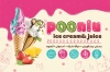 طرح کارت ویزیت آبمیوه و بستنی شامل عکس بستنی جهت چاپ کارت ویزیت تبلیغاتی آبمیوه فروشی