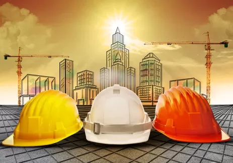 عکس کلاه ایمنی مهندسی در رنگ متفاوت عکس کلاه ایمنی مهندسی در رنگ متفاوت