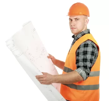 عکس با کیفیت مرد مهندس و نقشه عکس با کیفیت مرد مهندس و نقشه