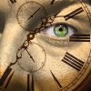 تصویر باکیفیت ساعت دیواری با طرح چشم