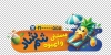 طرح برچسب روی شیشه آبمیوه بستنی شامل تصویرسازی بستنی و آبمیوه